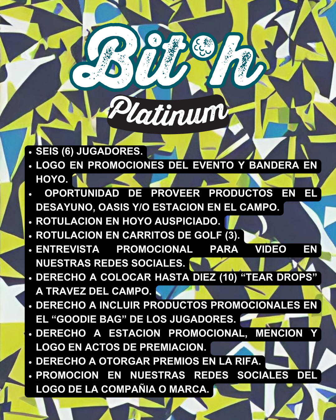 BITH Invitational Platinum Sponsor Package