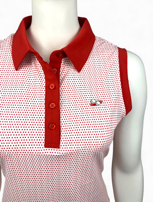 CORAL DOTS WOMEN'S POLO