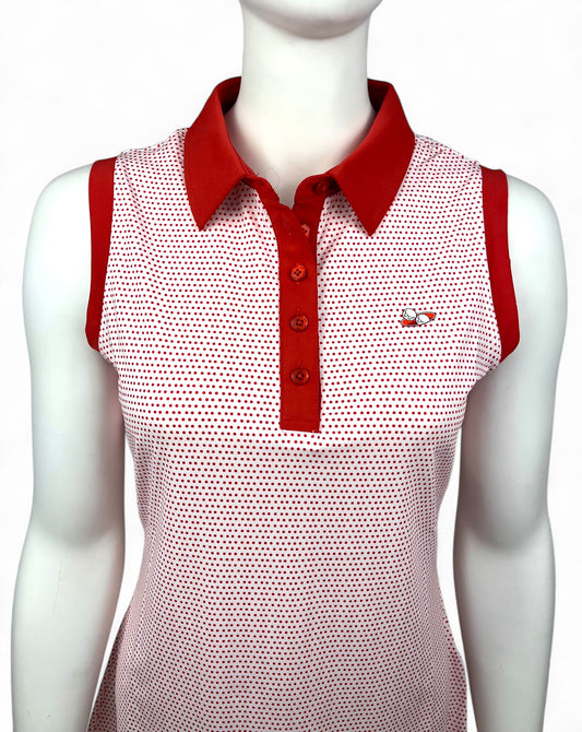 CORAL DOTS WOMEN'S POLO