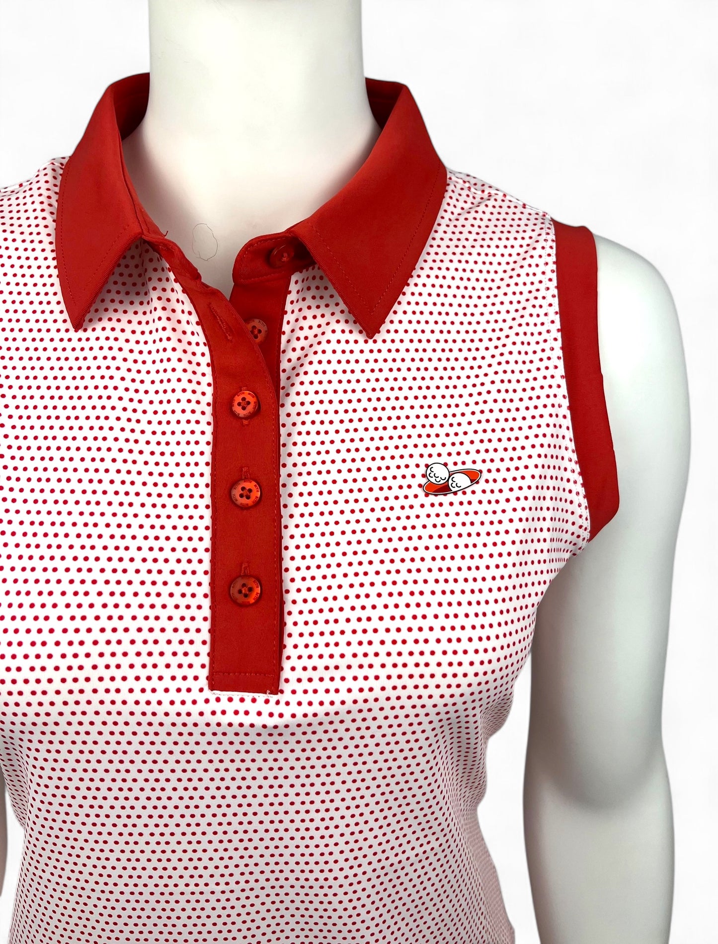 CORAL DOTS WOMEN'S POLO